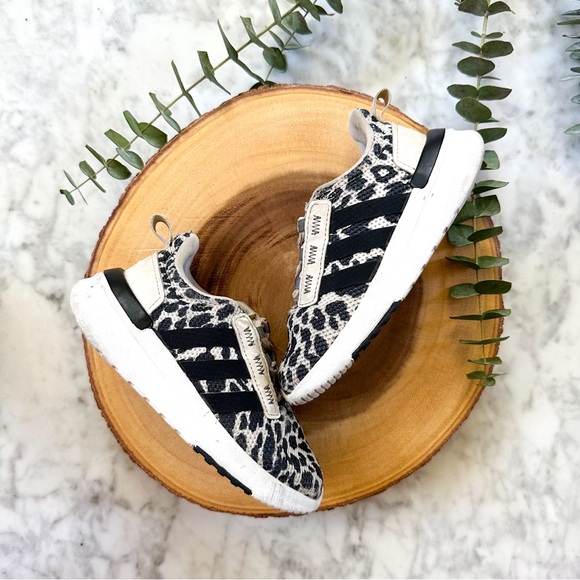 Adidas Girls Leopard Running Shoes - Picture 1 of 7